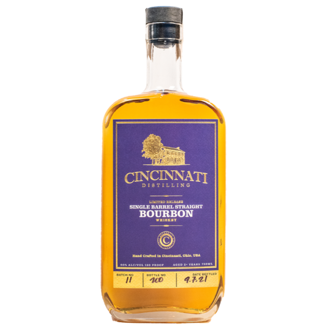 Cincinnati Distillery Whiskey Single Barrel Bourbon