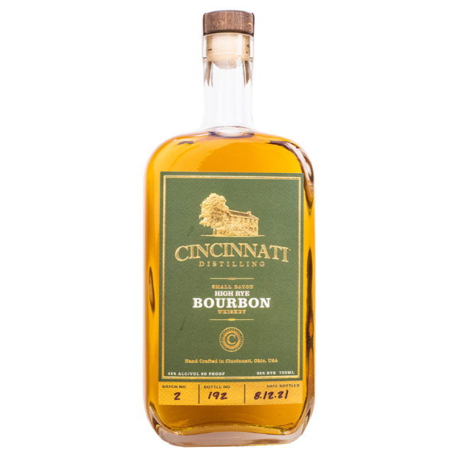 CINCINNATI DISTILLERY WHISKEY High Rye Bourbon