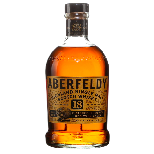 Aberfeldy 18 Years Single Malt Scotch Whisky Finished in French Red Wine Casks